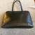 Animal Skin A 1990s Gucci Black Textured Leather and Brass Hardware Shoulder Bag For Sale - Image 7 of 14
