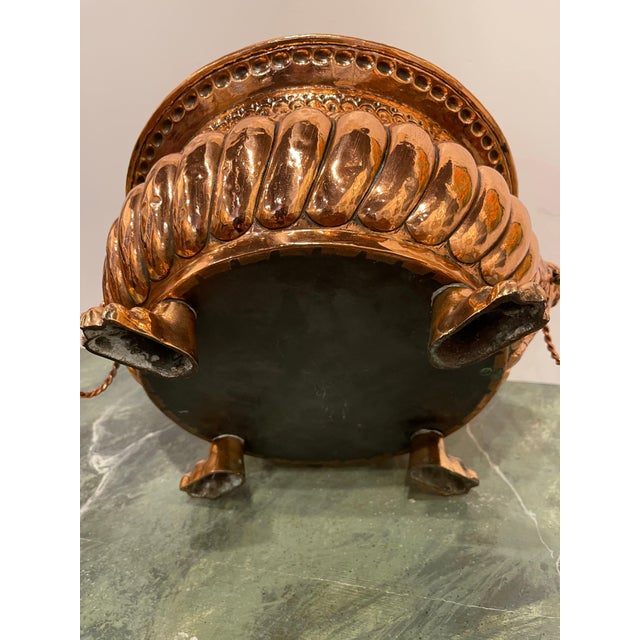 French French Copper Jardiniere or Planter with Lion Handles, 19th Century For Sale - Image 3 of 6