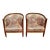 1940s French Art Deco Barrel Back Club Chairs - A Pair For Sale