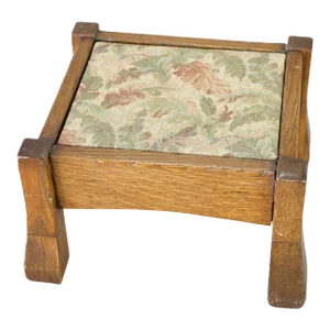 Antique Arts & Crafts Stickley Quarter Sawn Oak Footstool Circa 1910