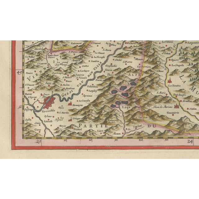 Blaeu Map of Savoy & Alps, 1642 For Sale - Image 9 of 13