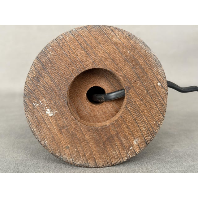 Vintage Scandinavian Table Lamp in Wenge Wood, 1960s For Sale - Image 4 of 7