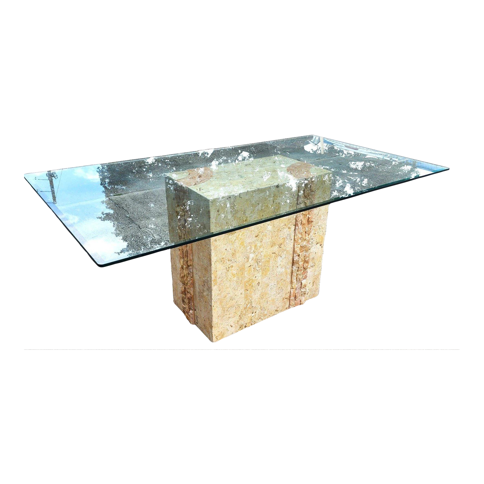 Maitland Smith Style Tessellated Stone Dining Table | Chairish