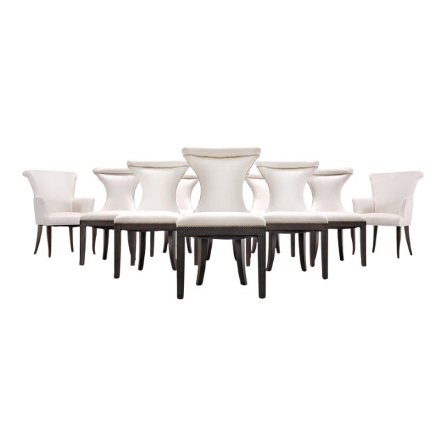 Set of Ten Ralph Lauren Style Highgate Dining Chairs For Sale