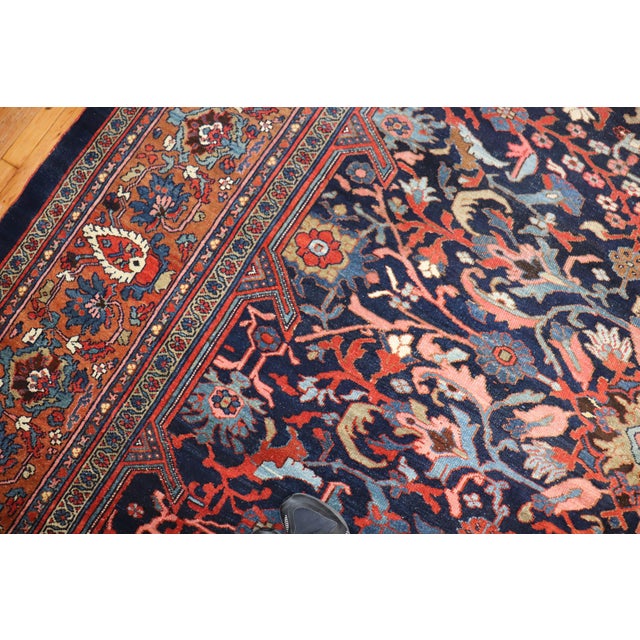 Antique Persian Mahal Carpet - 10'6" x 13'3" For Sale - Image 9 of 12