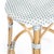Wood Tobias 24 in. Seat Height Round Rattan Backless Counter Stool, White/Sky Blue Dot / Natural Rattan Frame For Sale - Image 7 of 9