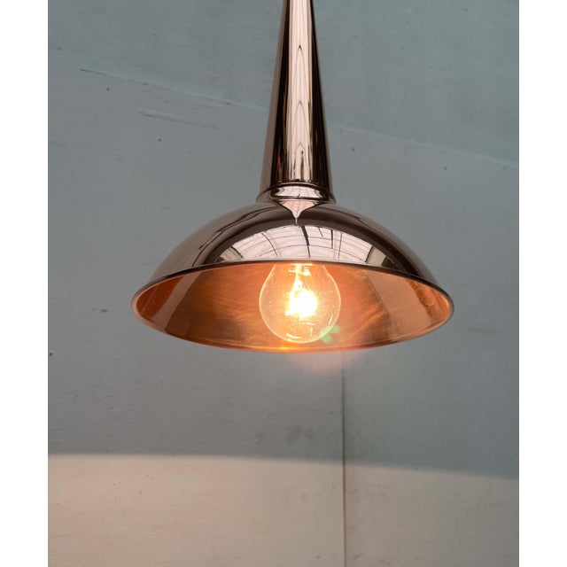 Mid-Century Modern Danish Copper Cone Pendant Lamp, 1950s For Sale - Image 16 of 18