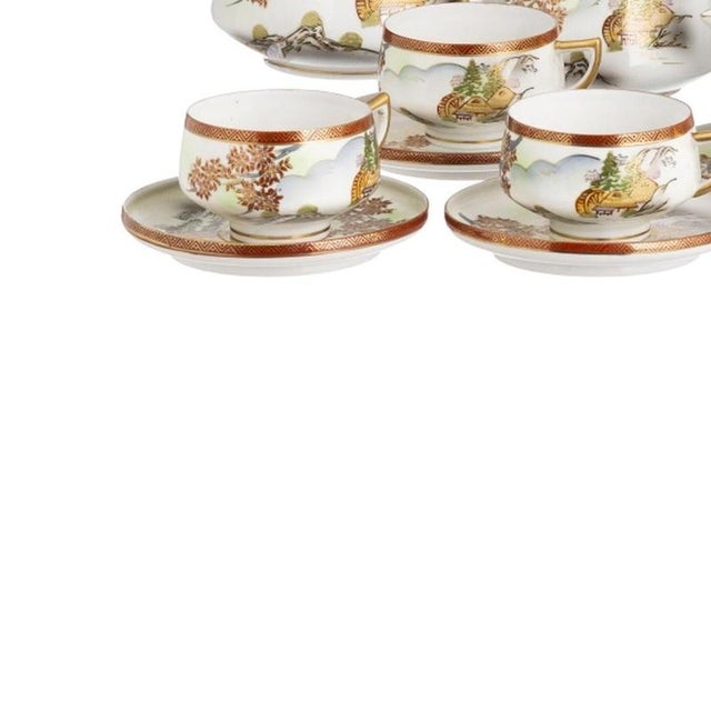 Japanese Porcelain Kutani Tea Service, Set of 24 For Sale - Image 3 of 6