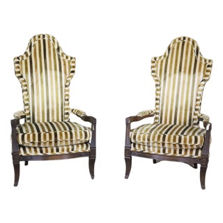 Mid 20th Century Pair of Mid-Century Throne Chairs - 2 Pieces For Sale