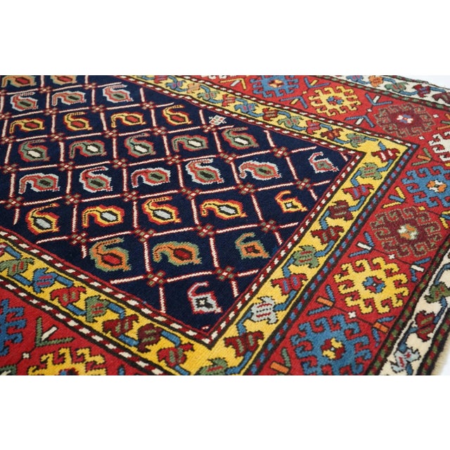 19th Century Antique Shirvan Rug 3'5'' x 8'9'' For Sale In New York - Image 6 of 9