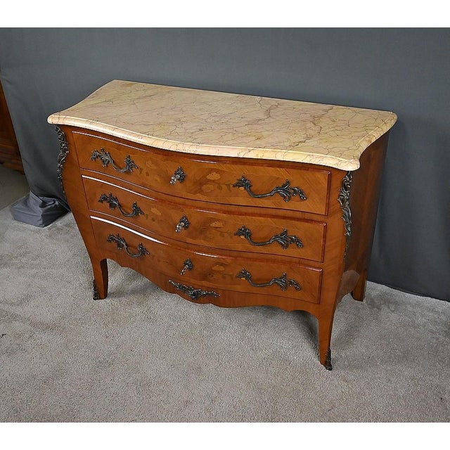 Louis XV Style Marquetry Commode, Late 20th Century For Sale - Image 14 of 18