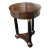 1990s Italian Hand Carved Round Walnut Occasional Table For Sale