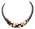 Vintage 1980s Signed Monet Gunmetal White, Red & Black Enamel Mondrian Inspired Collar Necklace For Sale