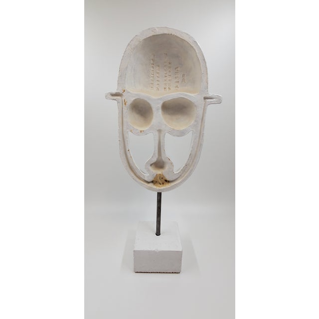 Metal 1960s David Gil ' Man With Bowler Hat ' Sculpture Faces Artwork With Bennington Potters For Sale - Image 7 of 17