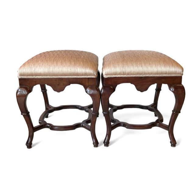Lewis Mittman Lewis Mittman Georgian Style Benches Pair, Late 20th C. For Sale - Image 4 of 9