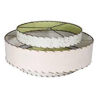 1950s Mid Century Modern Three Tier Fiberglass Lamp Shade For Sale