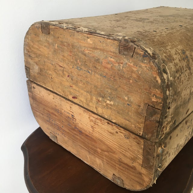 Late 19th Century Small Primitive Wood Storage Chest Side Table For Sale - Image 12 of 12
