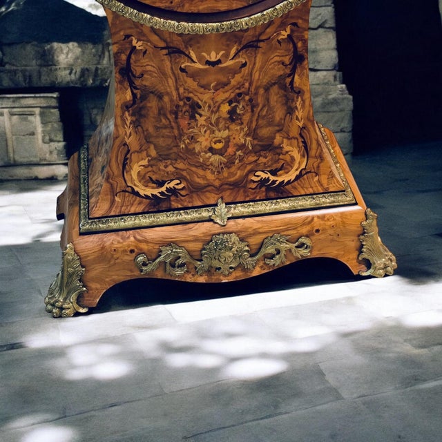 Brown 1980s Franz Hermle Le Ore Rare Italy Germany Grandfather Clock For Sale - Image 8 of 12