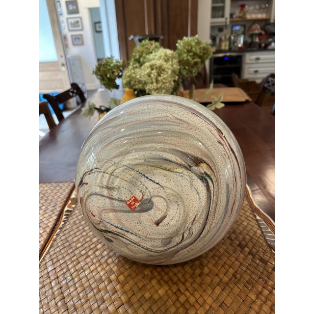 Mid 20th Century Italian Glass Marbleized Vases - A Pair For Sale - Image 5 of 9