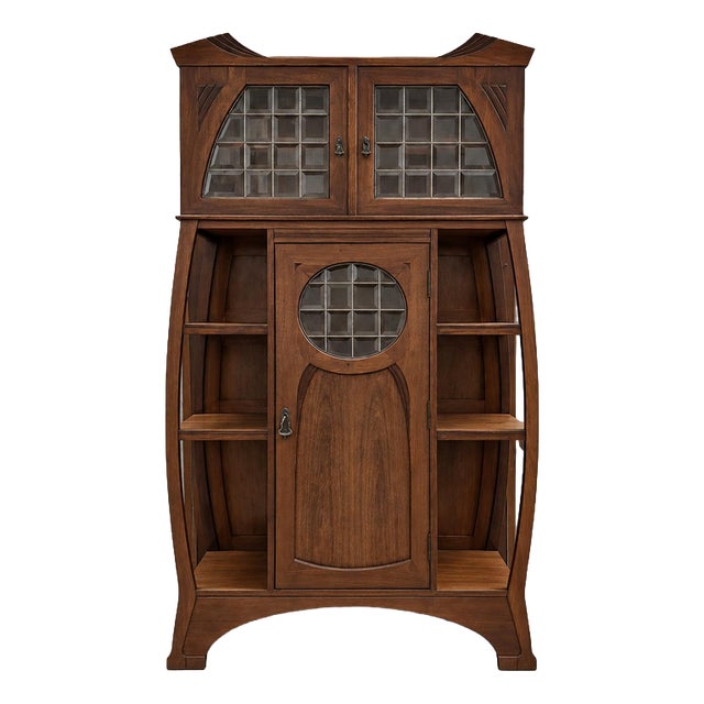 Vintage Art Nouveau Oak Sideboard, 1960s For Sale