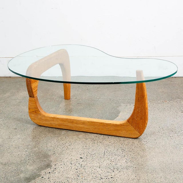 Mid Century Modern Coffee Table Isamu Noguchi Style White Oak For Sale - Image 4 of 12