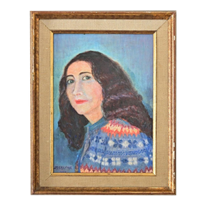 French Vintage 1978 Framed Portrait