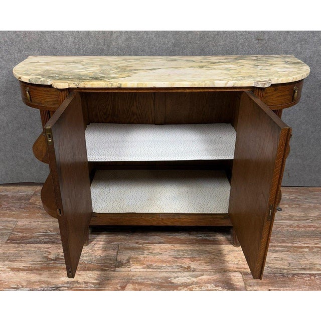 Vintage Art Deco Oak Buffet, 1930s For Sale - Image 4 of 5