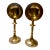 1960s Sarreid Mid-Century Modern Brass Candle Holders With Concave Reflectors a Pair For Sale