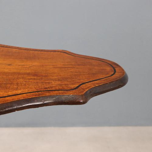 Antique Small Table Walnut Maple Inlays Bois De Violette Xix Century For Sale - Image 6 of 9