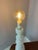 Danish Table Lamp in White Glass For Sale - Image 4 of 11