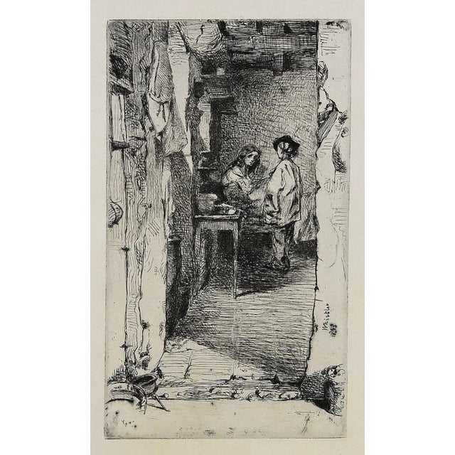 James Abbott Mcneill Whistler - The Rag Gatherers - Etching - 1858 For Sale - Image 3 of 3