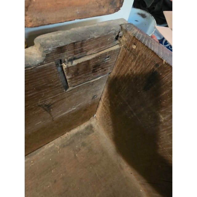 Late 20th Century Primitive Carved Coffer Hope Chest Bench For Sale - Image 9 of 9