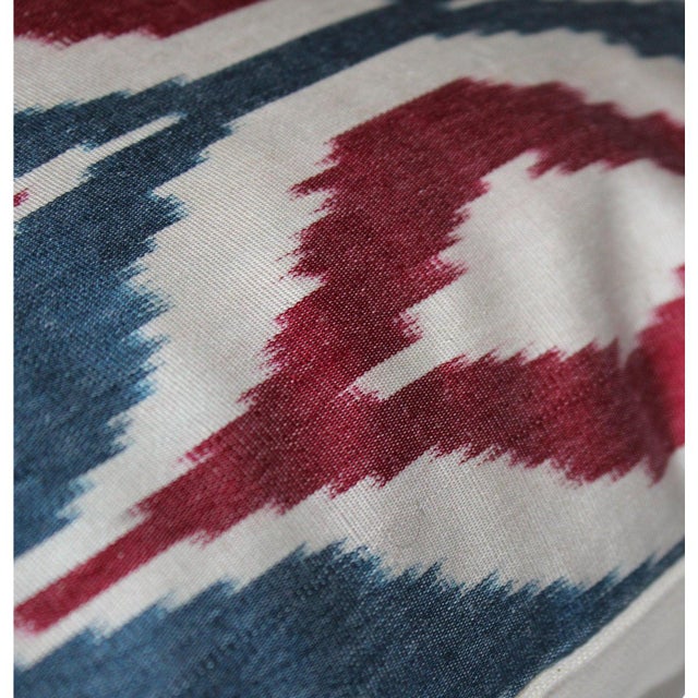 Blue White Ikat Pillow is thrown by skillful weavers. Each pattern of Velvet pillows has its own history and origination....