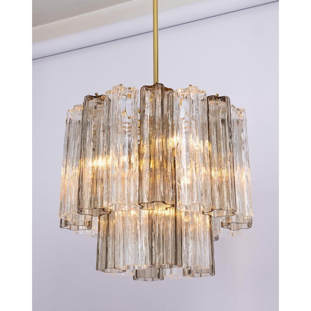 Large Murano Glass Tronchi Chandelier by Venini for Kalmar, Austria, 1960s For Sale - Image 16 of 17