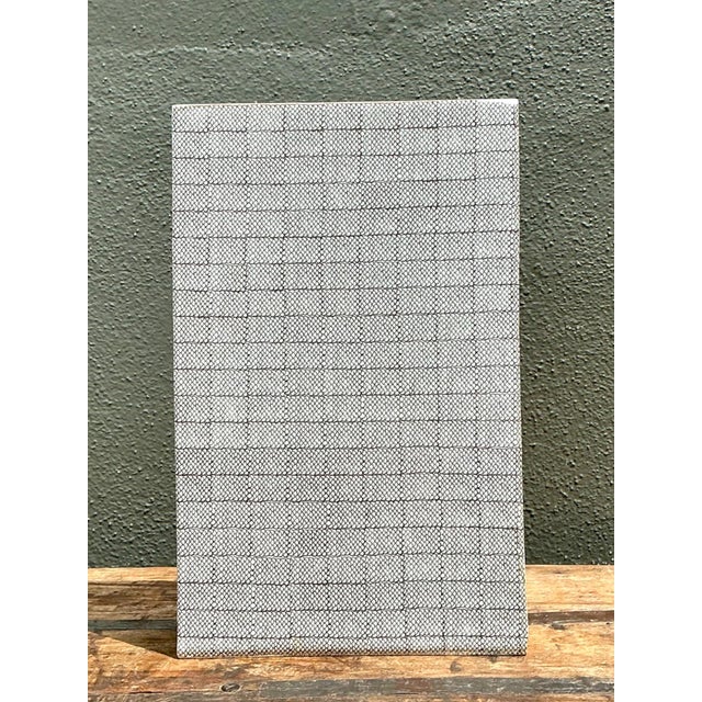 Vintage Grid Pattern Ceramic Vase For Sale - Image 9 of 12