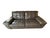 Handsome Chateau d’Ax two-seat leather sofa (fits 4 comfortably) with a rich charcoal gray finish, oversized pillow arms,...