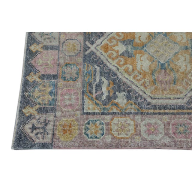 Early 21st Century Early 21st Century Multicolor Handwoven Turkish Oushak Rug 3'1" X 5'11" For Sale - Image 5 of 9