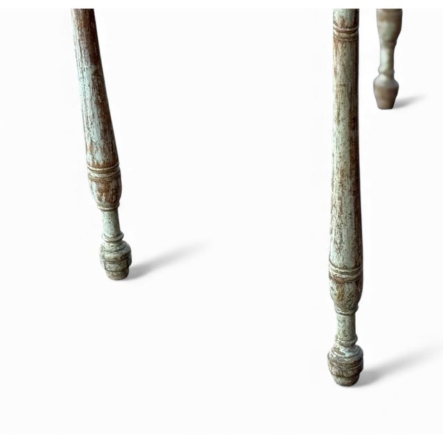 Wood Antique French Farmhouse Side Table For Sale - Image 7 of 9