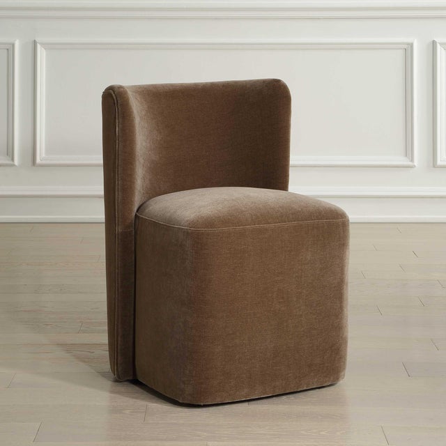 Kenneth Ludwig Chicago Outlook Modern Velvet Dining Chair For Sale - Image 4 of 9