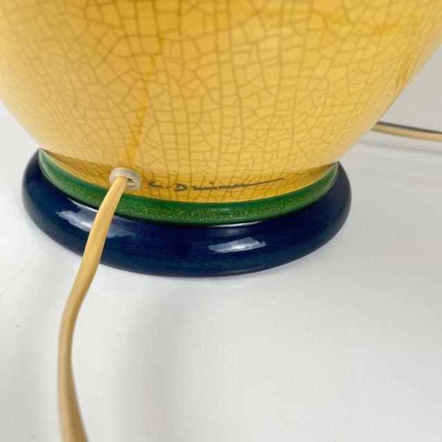 Large Ceramic Table Lamp by L. Drimmer, 1950s-1960s For Sale - Image 12 of 16
