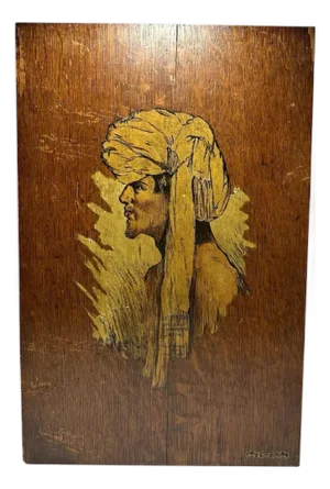 Antique Meyercord Co. Advertising Panel: Head Dresses of the Orient, 1904