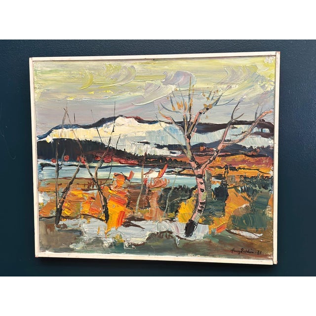 Harry Sahlin, Autumn Shore, 1973, Oil on Panel, Framed For Sale - Image 17 of 18