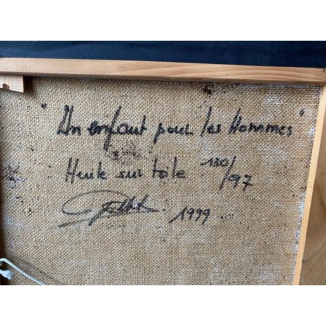 1990s Gilbert Pauli, A Child for Humans, Oil on Canvas, 1999 For Sale - Image 5 of 8