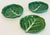 Figurative Vintage Bordallo Pinheiro Style Cabbage Leaf Plates, Set of 3 For Sale - Image 3 of 6