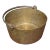 Large Vintage Brass Pot W Handle For Sale