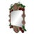Fun Quirky Mercedes Salazar Cherrys Garden Rafia Mirror in Perfect Condition For Sale