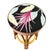 Restored MCM Single Stand Arched Rattan Bar Stool W/ Bark Cloth Seat, Pair For Sale In Los Angeles - Image 6 of 8