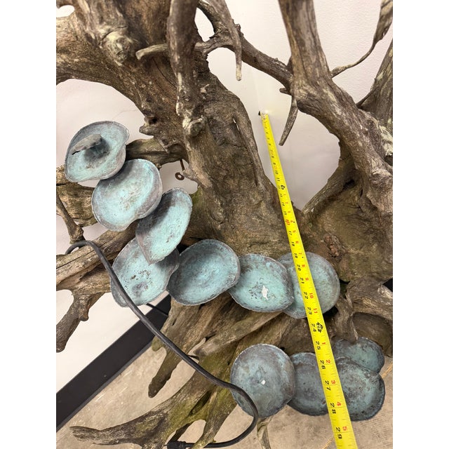 Vintage Copper and Driftwood Naturalistic Fountain For Sale - Image 13 of 17