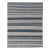 Flat-Weave Modern Kilim Rug With Stripes in Shades of Blue, and Cream For Sale
