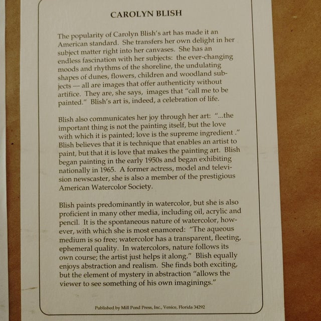 Huge Carolyn Blish "Heaven Scent" Lithography Signed Framed #69/950 W/ Coa For Sale - Image 11 of 12